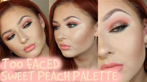 Too Faced Sweet Peach Palette Makeup Tutorial Beauty By Becci Youtube