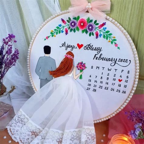 Couple Hoop Art Wedding Anniversary Embroidery Hoop For Etsy