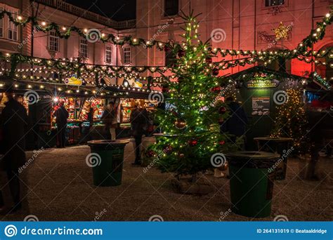 Christmas Market In Salzburg Austria Editorial Stock Image Image Of