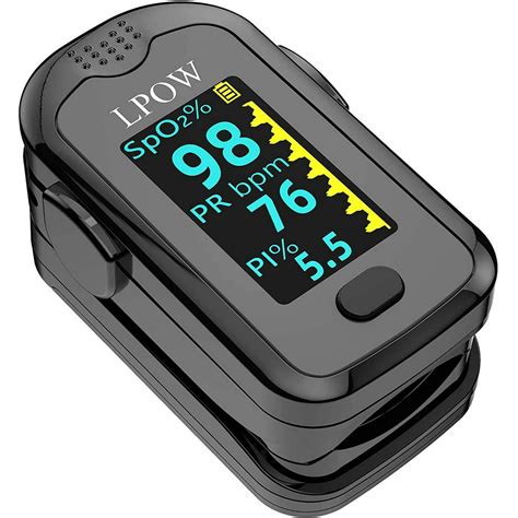 Lpow Pulse Oximeter Fingertip Blood Oxygen Saturation Monitor With