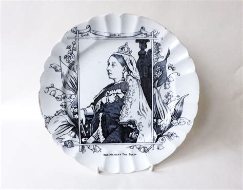 Antique Plate Of Queen Victoria 1897 Diamond Jubilee Queen Of England