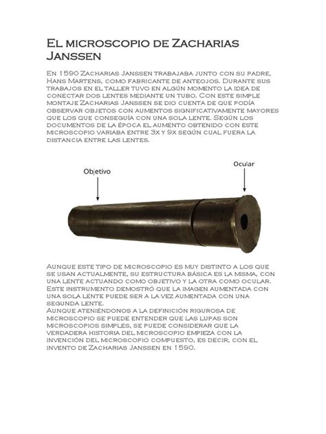 El Microscopio de Zacharias Janssen | PDF