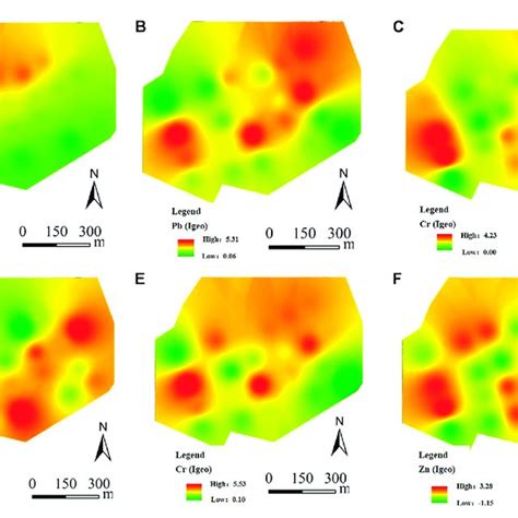 Spatial Distribution Characteristic Maps Of Heavy Metal A F Mn Pb