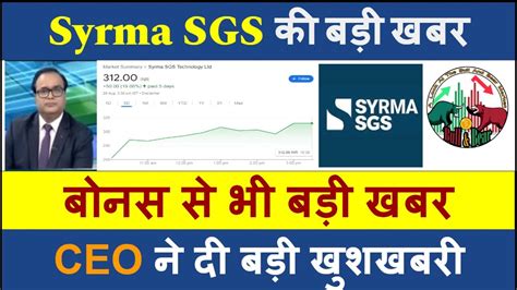 Syrma SGS Technologies Share Target Syrma SGS Share Latest News