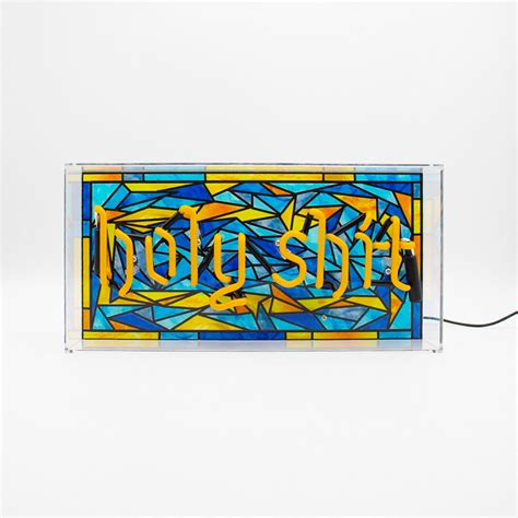 Holy Shit Glass Neon Sign Locomocean Ltd