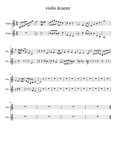 Violin Duet 2 Final Sheet Music For Violin String Duet