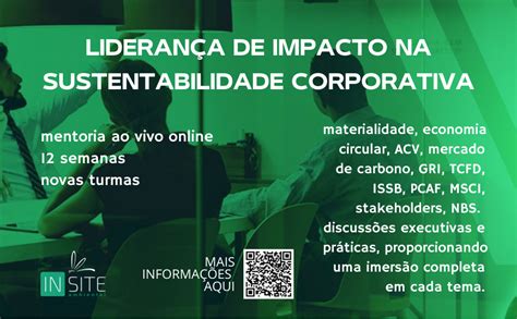 LIDERANÇA DE IMPACTO NA SUSTENTABILIDADE CORPORATIVA INSITE Ambiental