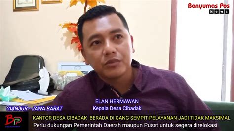 MIRIS KANTOR BALAI DESA CIBADAK CIBEBER BERADA DI GANG SEMPIT