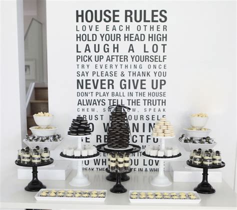 A Black And White 40th Birthday Dessert Table My 40th Birthday Party Ideas Pinterest