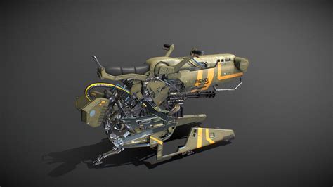 Sci-fi Hover Bike Version 2 - Buy Royalty Free 3D model by jespermolander3d [1fb17a6 ...