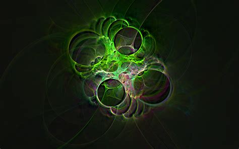 Fondos De Pantalla Abstracto Fractal Arte Digital Verde Vistoso