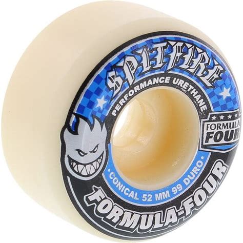 Spitfire Wheels Formula Four Conical Full White W Blue Skateboard