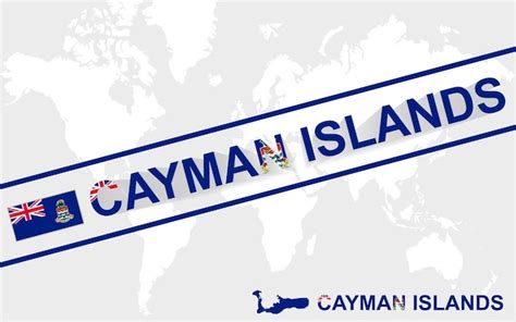 Premium Vector Cayman Islands Map Flag And Text Illustration