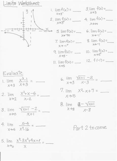 Limits Practice Problems And Solutions