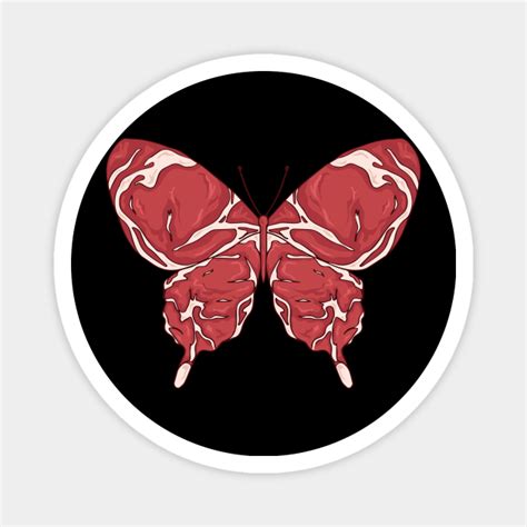 Meatcore Aesthetic Weirdcore Butterfly Meatcore Magnet TeePublic