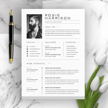 Word Cv Template Graphic Designer By Resumeinventor Tpt