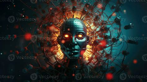 artificial brain robot digital ai generated 29596796 Stock Photo at ...