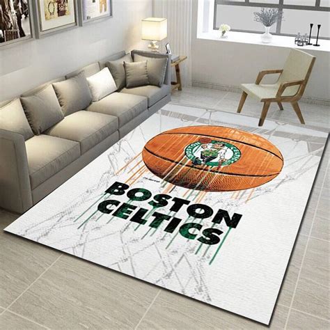 Boston Celtics Area Rugs Basketball Team Living Room Carpet Fan Cave