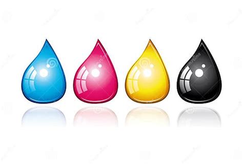 Cmyk Drops Stock Vector Illustration Of Drop Colorful 8533168