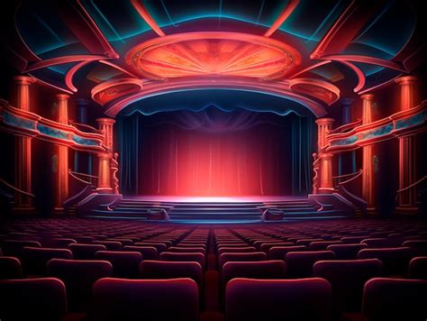 Free Photo Digital Art Style Theatre Stage