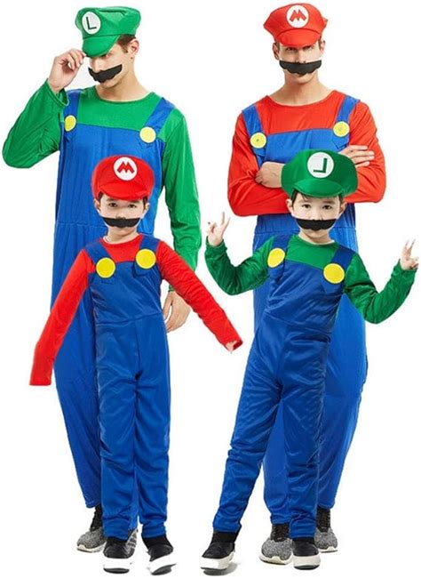 Halloween Kostüm Super Mario Luigi Bros Cosplay Kostüm Unisex