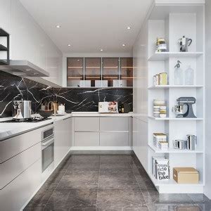 Oppein Kitchen In Africa Popular U Shape High Gloss Lacquer Kitchen