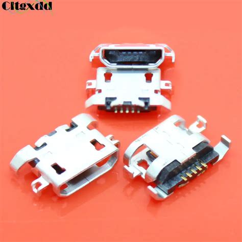 Cltgxdd Pcs Pin Micro Usb Jack Socket Charging Port Connector For