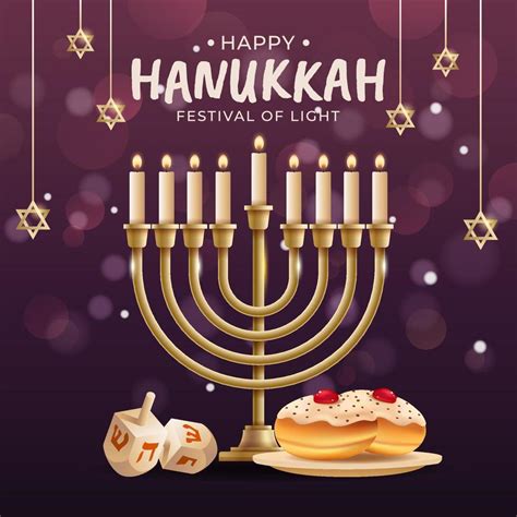 Happy Hanukkah Jewish Festival of Lights 14603689 Vector Art at Vecteezy