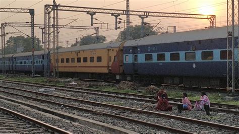 Back To Back Train Actions Near Rampurhat Rail Phatak Youtube