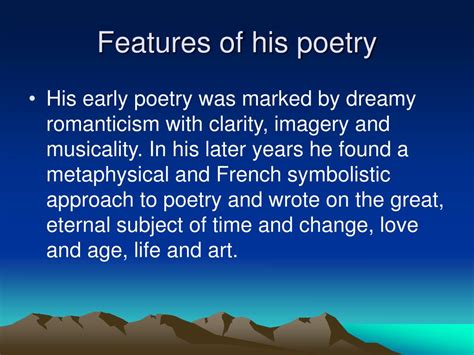 Ppt William Butler Yeats Powerpoint Presentation Free