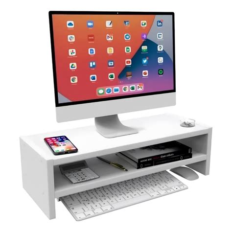 Base para Monitor Mdf 52cm Ergonômico Mesinha Home Office Mesa Gamer