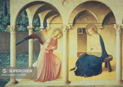 The Annunciation 1438-1445 Fra Angelico (ca.1395-1455 Italian) Fresco ...