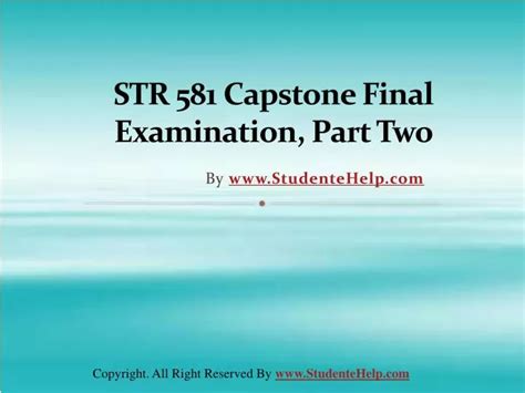 Ppt Str Capstone Final Exam Part Two Latest Question Answers