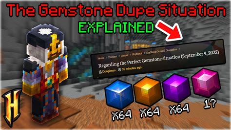 The Perfect Gemstone Dupe Situation Explained Hypixel Skyblock Youtube