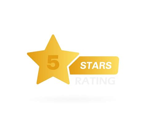 Premium Vector Five Stars Customer Product Rating Review Badge Design