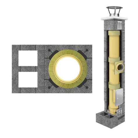 Komin System Ceramiczny Systemowy Fi 200 6m 2W Scheier Kominy