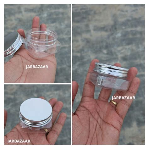 Ml Square Pet Jar With Metal Caps Jarbazaar