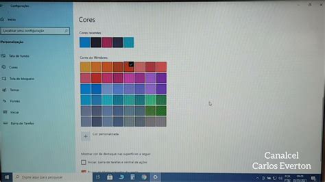 Como Mudar A Cor Da Barra De Tarefas Do Windows Youtube