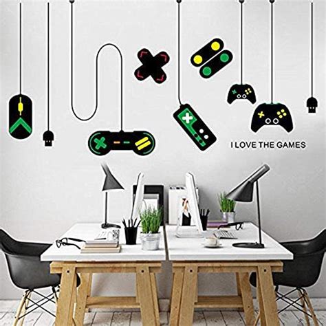 3 Sheets Game Wall Stickers Video Game Wall Decals Vinyl Gaming Wall Stickers Eat