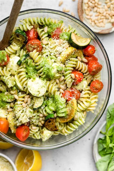 Summer Pesto Pasta Salad Erin Lives Whole