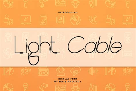 Light Cable Font By Rais Project Studio