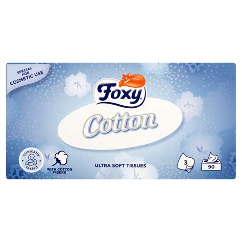 Foxy Cotton Ultra miękkie chusteczki 3 warstwy 90 sztuk Delikatesy Dwójka