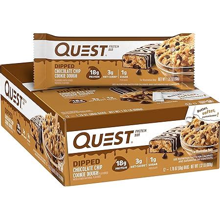 Amazon Quest Nutrition Dipped Chocolate Chip Cookie Dough Protein