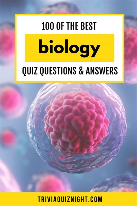 100 Biology Quiz Questions and Answers | Trivia Quiz Night