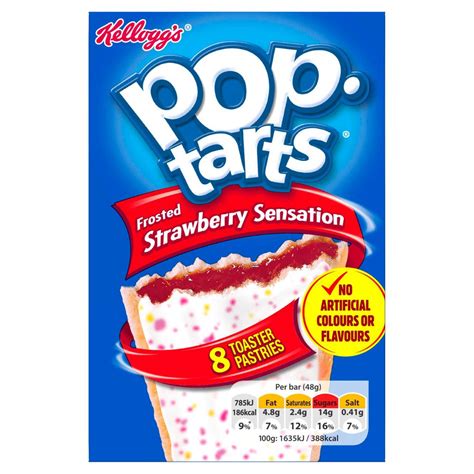 Kellogg's Pop Tarts Frosted Strawberry Sensation 8 x 48g | British Online