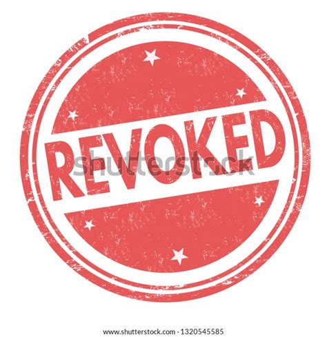 Revoked Sign Stamp On White Background Stock Vector Royalty Free