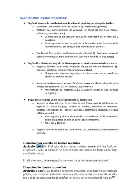 Clasificaci N De Los Negocios Jur Dicos Clasificaci N De Los Negocios