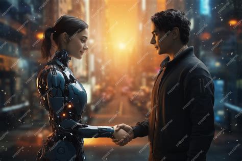 Premium Ai Image Concept Of Human Connection Through Technology