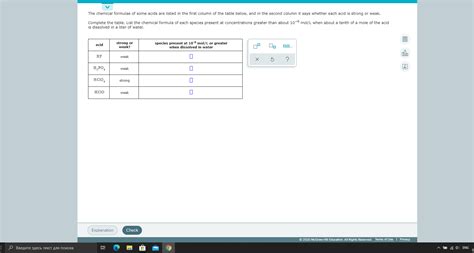 Solved The Chemical Formulae Of Some Acids Are Listed In The Chegg