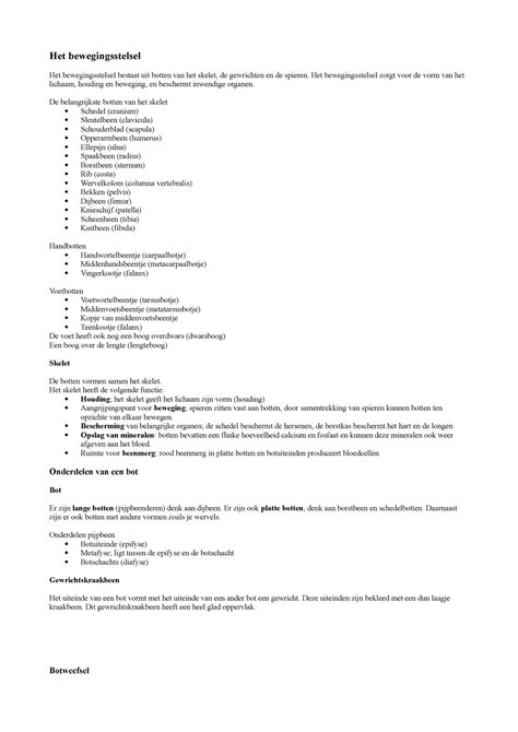 Bewegingsstelsel ANATOMIE Het Bewegingsstelsel Het Bewegingsstelsel